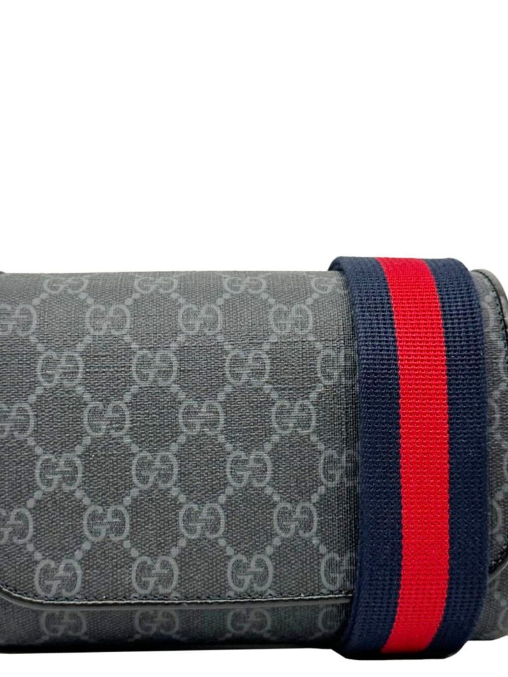 Gucci Mini GG Supreme Canvas Messenger Bag Black 791741